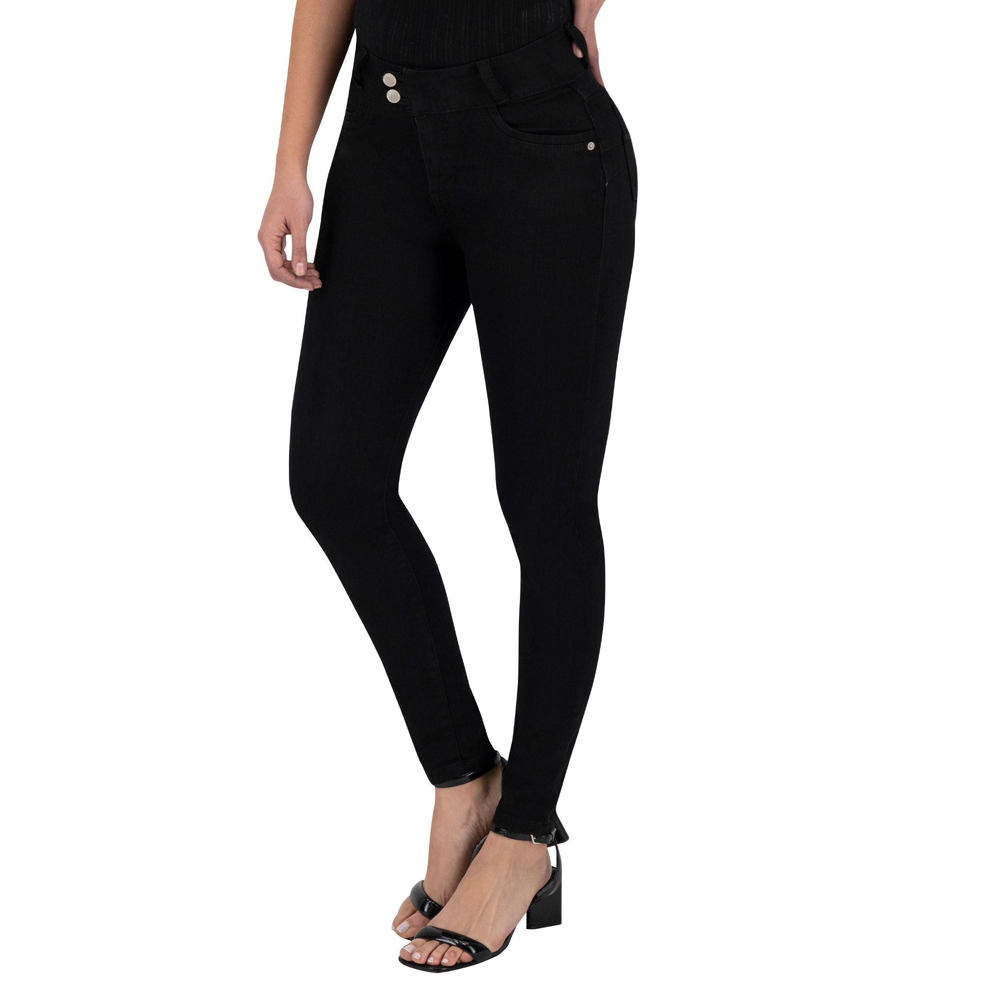 Foto 3 | Pantalón Skinny Britos Jeans Mujer Negro Magic Pomp 024871