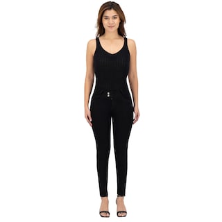 Foto 4 | Pantalón Skinny Britos Jeans Mujer Negro Magic Pomp 024871