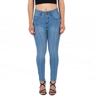 Foto 1 | Pantalón Skinny Britos Jeans Mujer Azul Corazón 025025