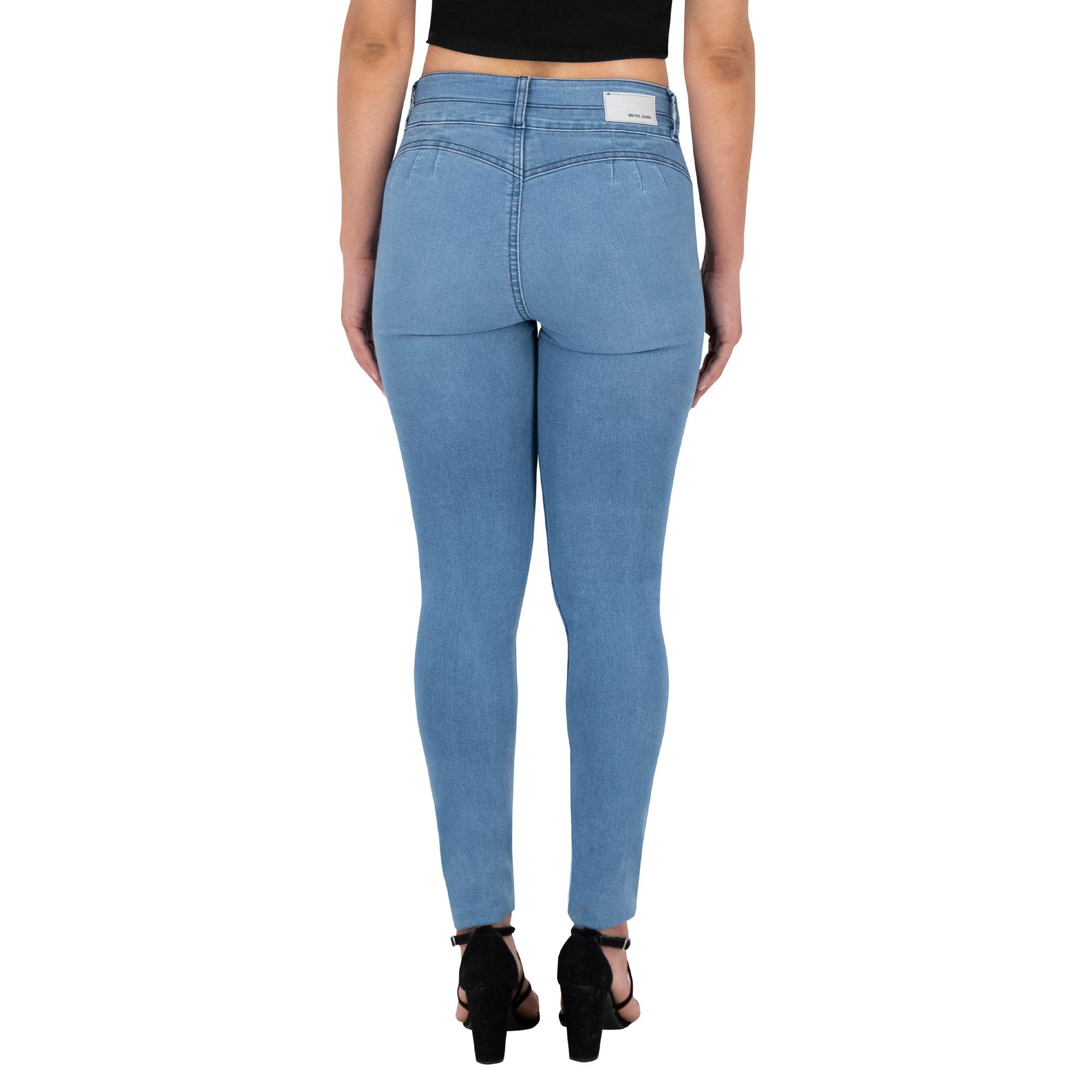 Foto 3 pulgar | Pantalón Skinny Britos Jeans Mujer Azul Corazón 025025