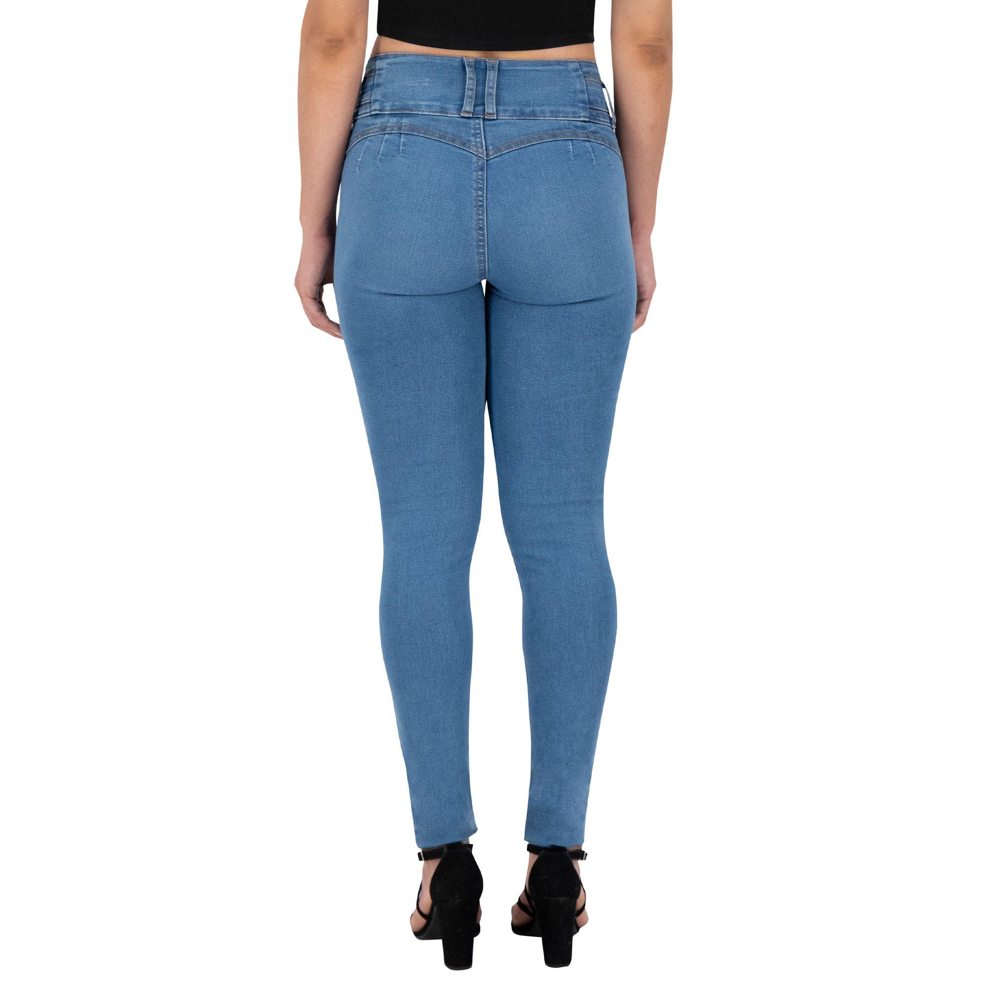 Foto 3 pulgar | Pantalón Skinny Britos Jeans Mujer Azul Corazón 025051