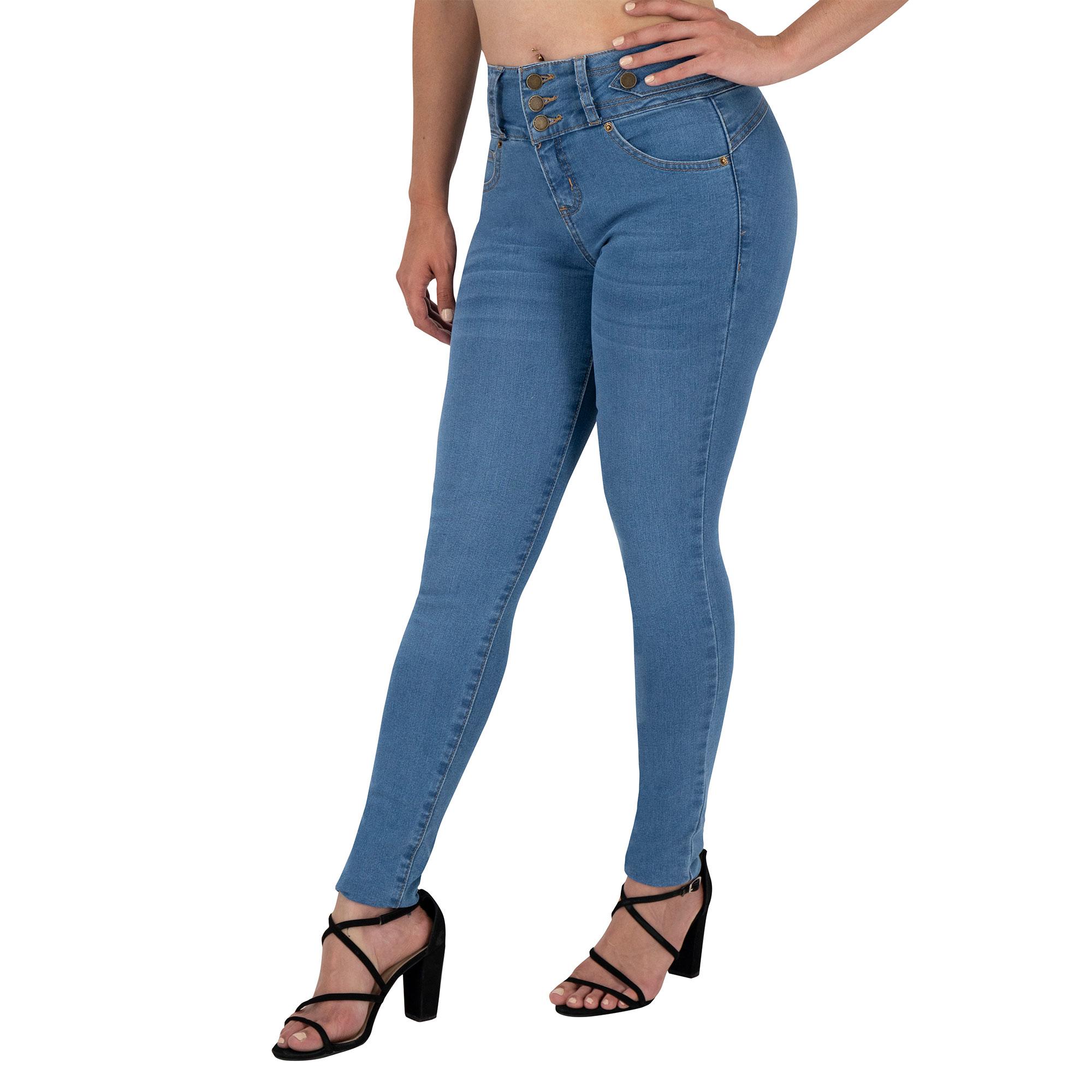 Foto 4 pulgar | Pantalón Skinny Britos Jeans Mujer Azul Corazón 025051