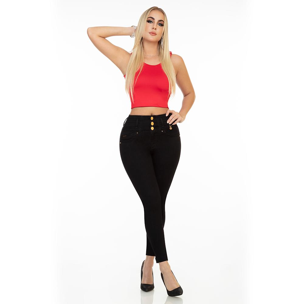 Foto 6 pulgar | Jeans Efecto Push Up Stretch Skinny Negro