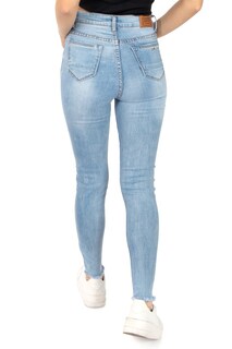 Foto 3 | Jeans Para Mujer Skinny Básico Deslavado Quarry Color Stone Medio
