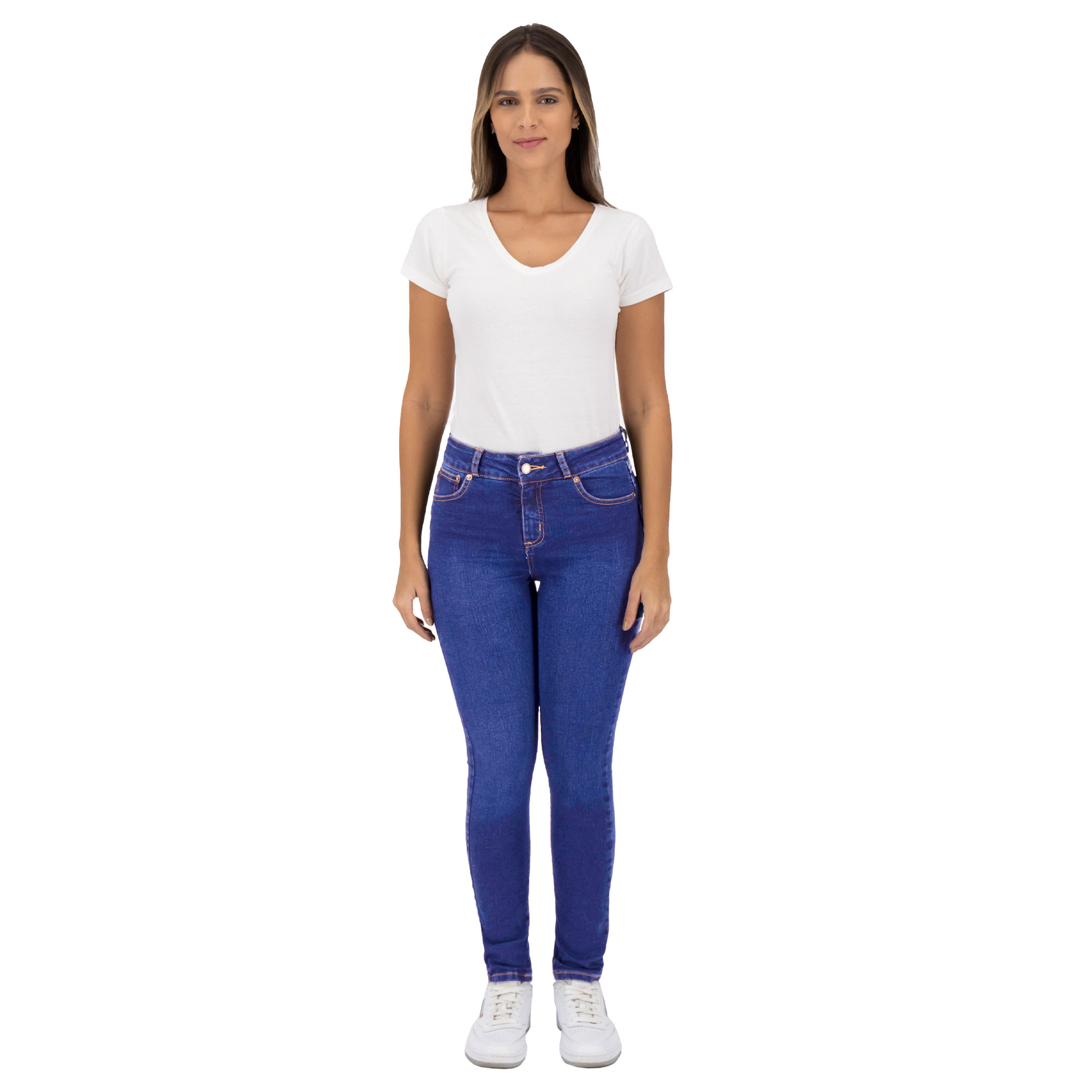 Foto 4 pulgar | Pantalón Skinny Britos Jeans Mujer Azul Mezclilla 025374