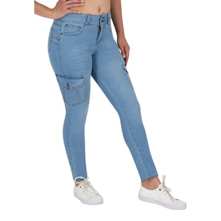 Foto 3 | Pantalón Skinny Britos Jeans Azul para Mujer