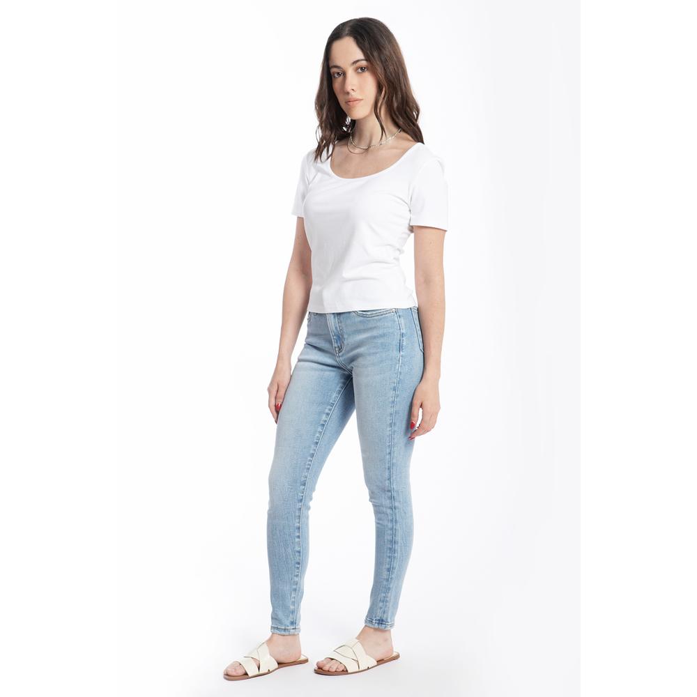 Foto 2 | Jeans High Rise Skinny Juvenil, 6873 (mezclilla Tono Claro) Azul