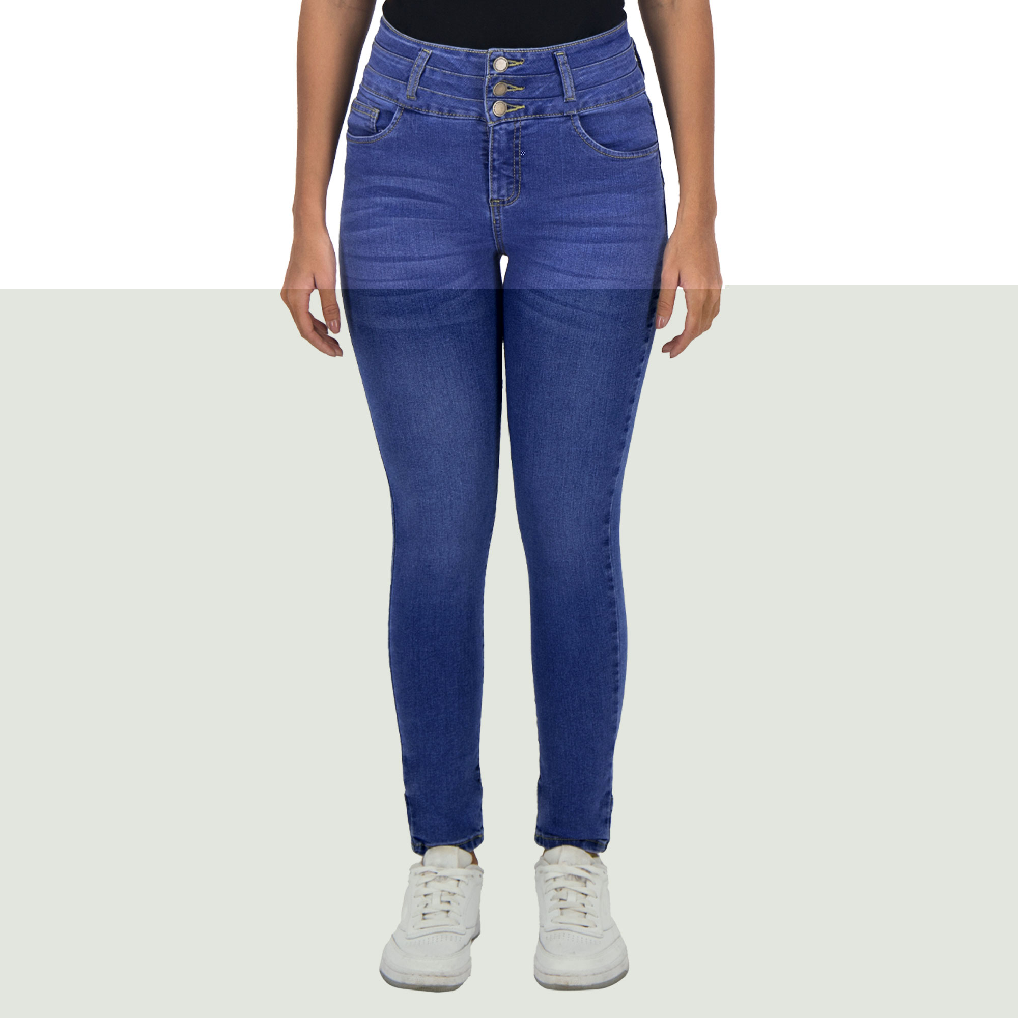 Pantalón Skinny Britos Jeans Mujer Mezclilla Azul 025535