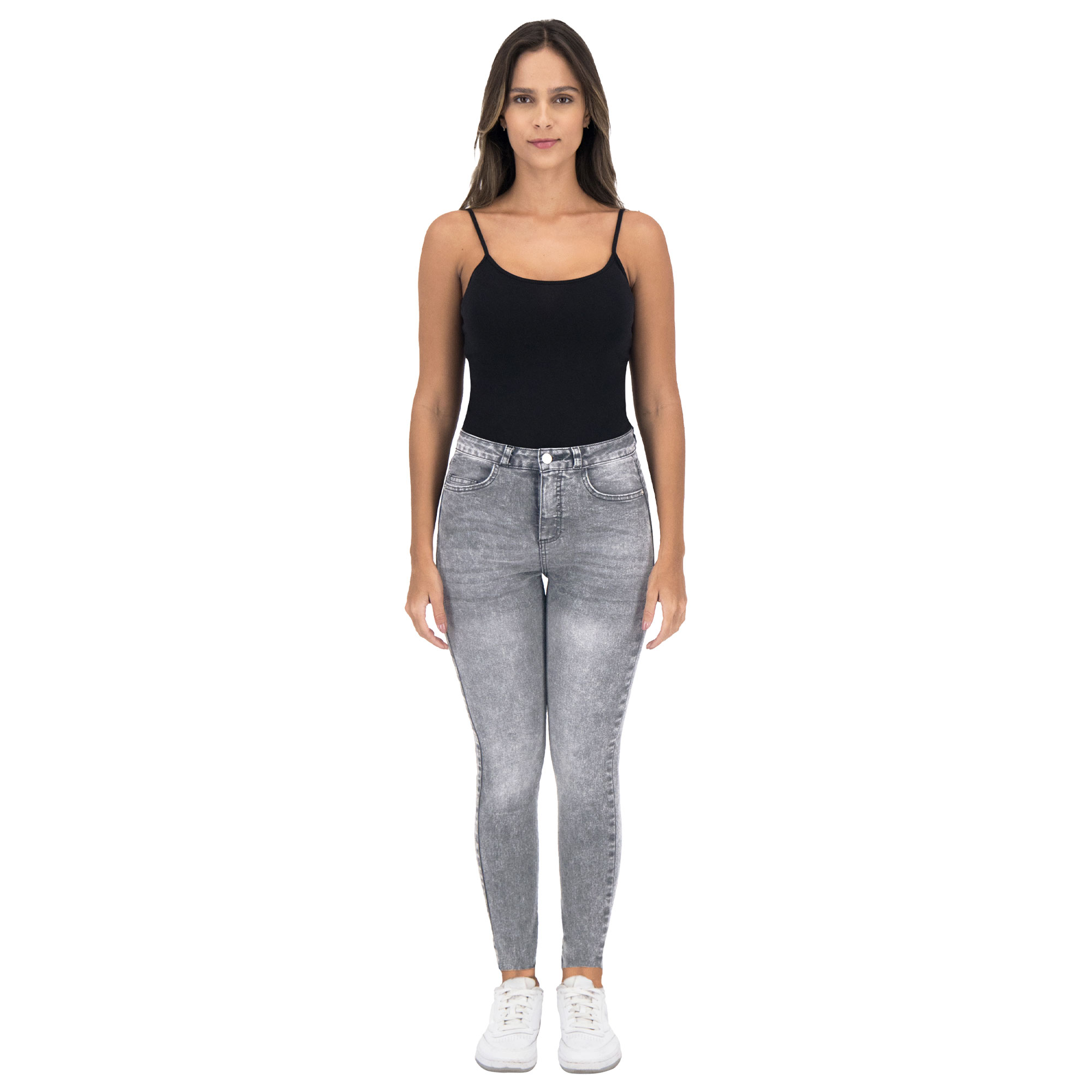 Foto 4 pulgar | Pantalón Skinny Britos Jeans Mujer Mezclilla Gris 025655