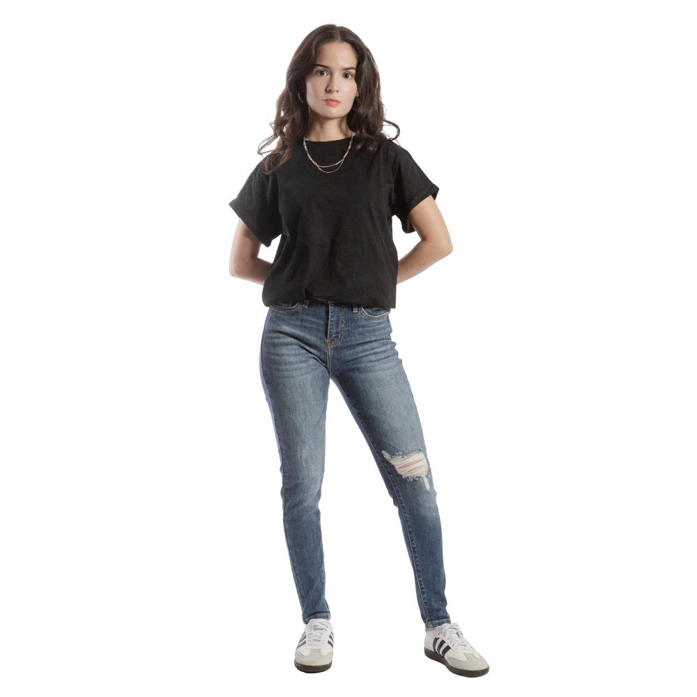 Foto 5 pulgar | Pantalón High Rise Skinny Balam Bl7083 Azul para Mujer