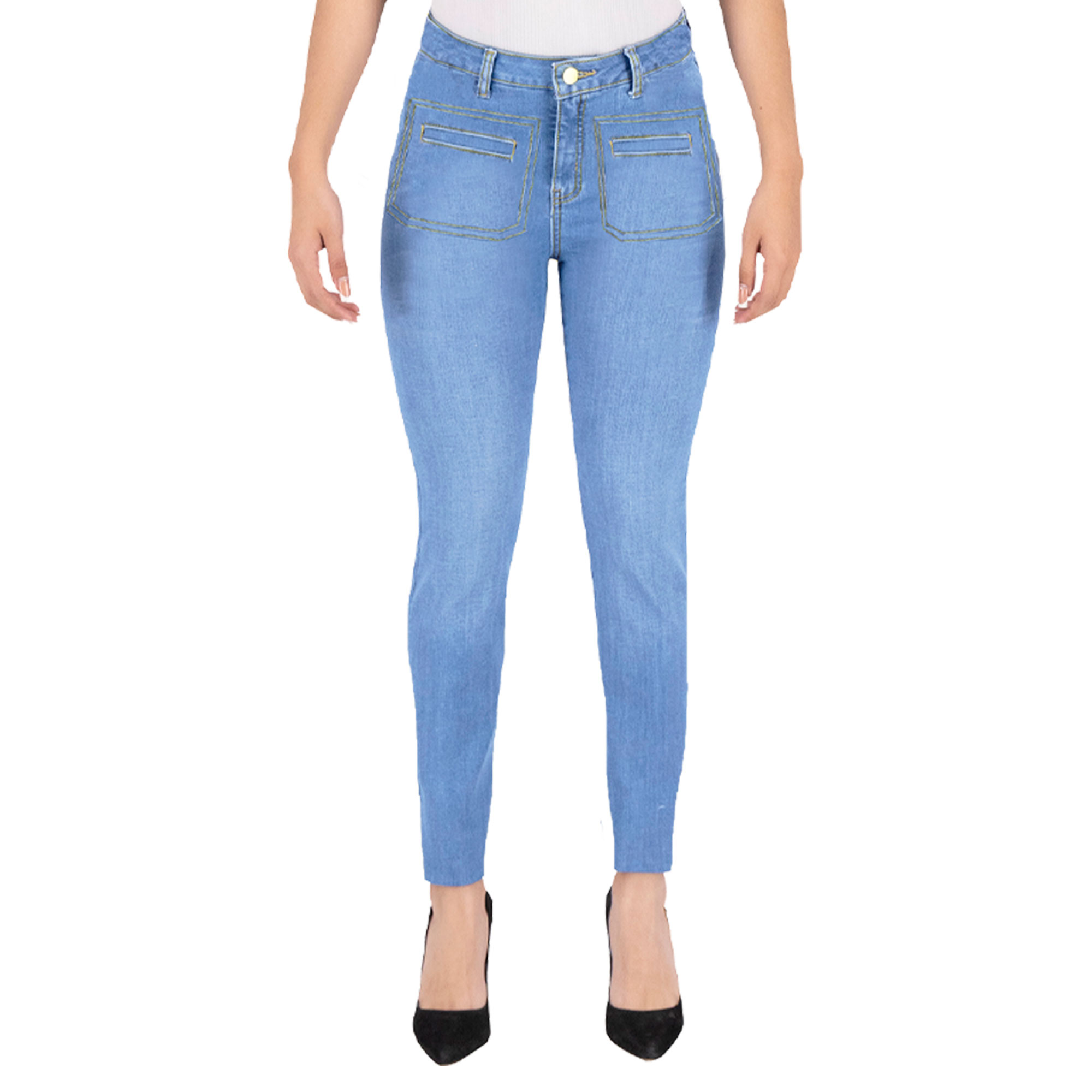 Pantalón Skinny Britos Jeans Mujer Mezclilla Azul 025577