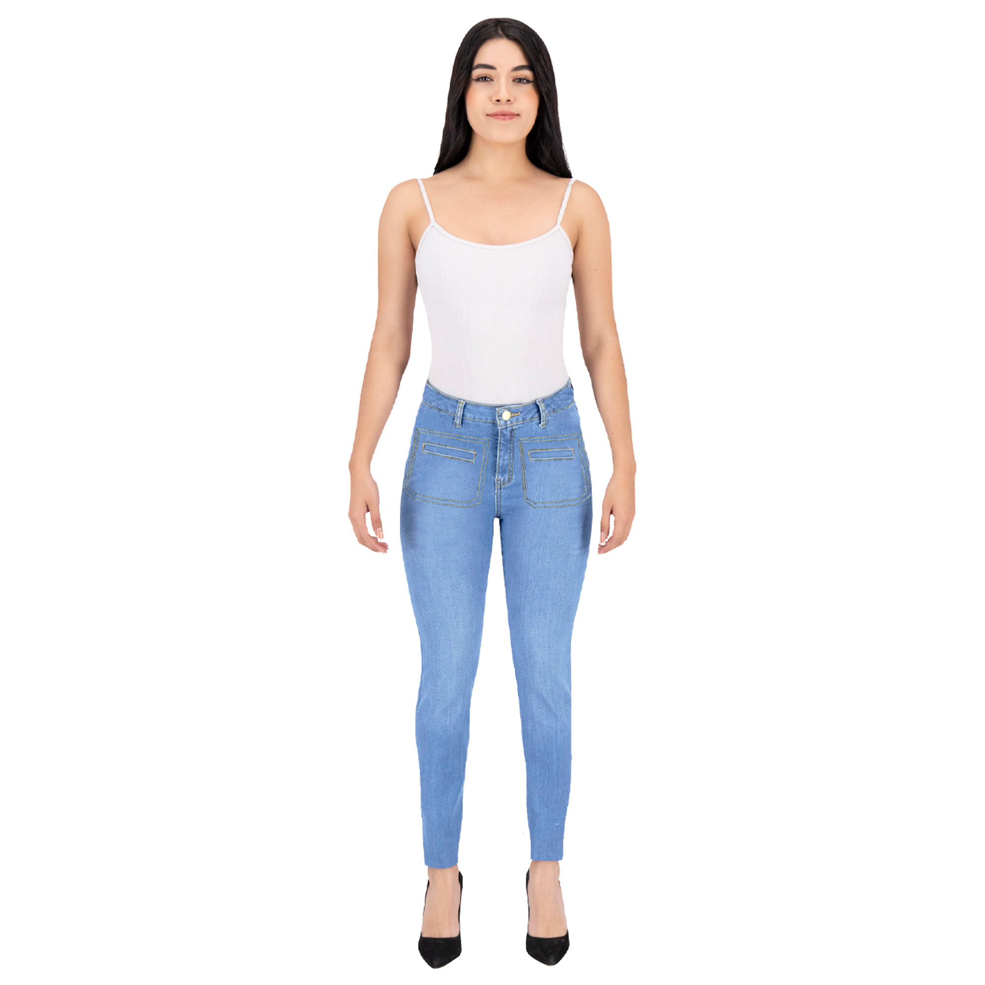 Foto 4 pulgar | Pantalón Skinny Britos Jeans Mujer Mezclilla Azul 025577