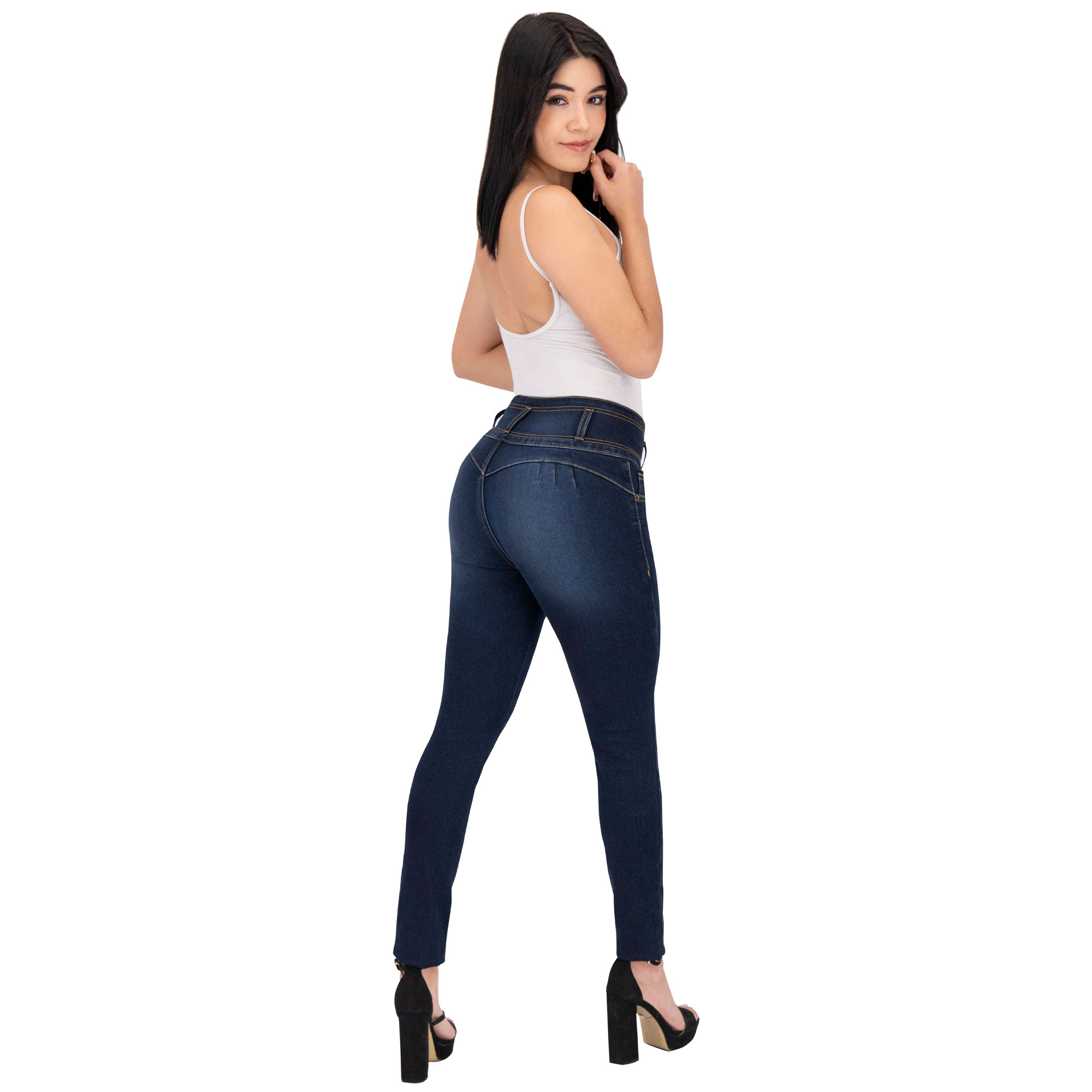 Foto 4 | Pantalón Skinny Britos Jeans Mujer Mezclilla Azul 025588