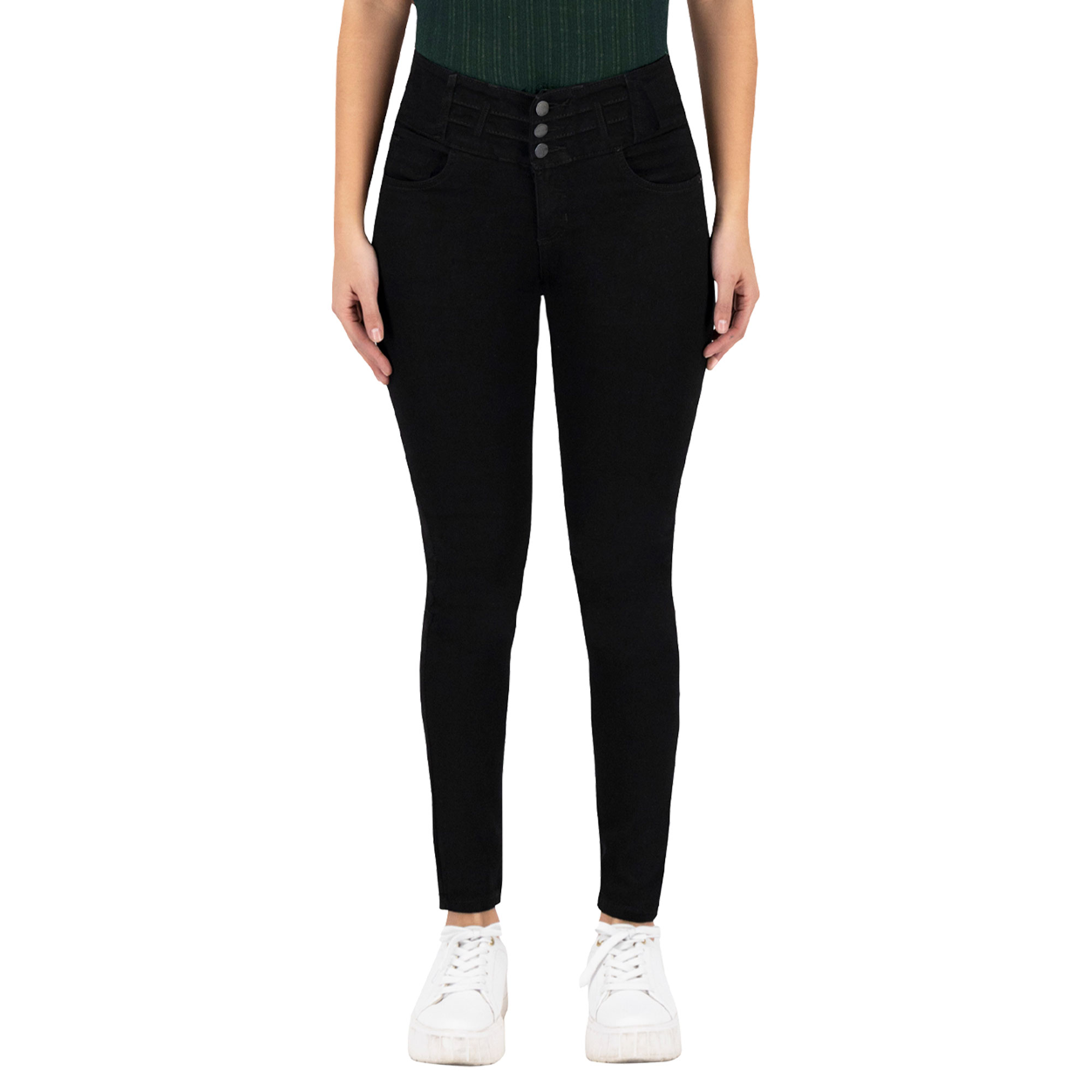 Pantalón Skinny Britos Jeans Mujer Mezclilla Negro 025587
