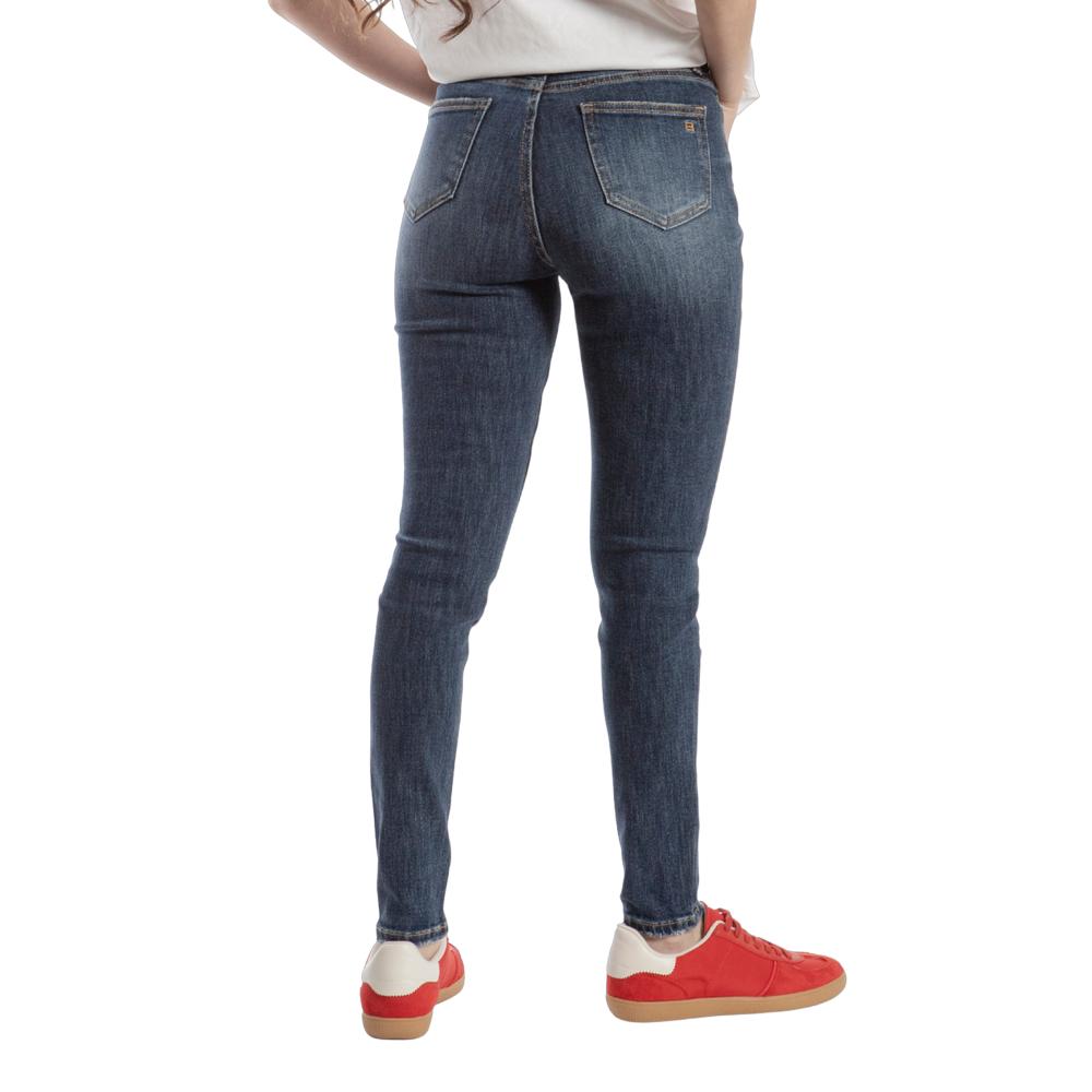 Foto 3 pulgar | Pantalón High Rise Skinny Mujer Balam Bl7085 Azul Oscuro