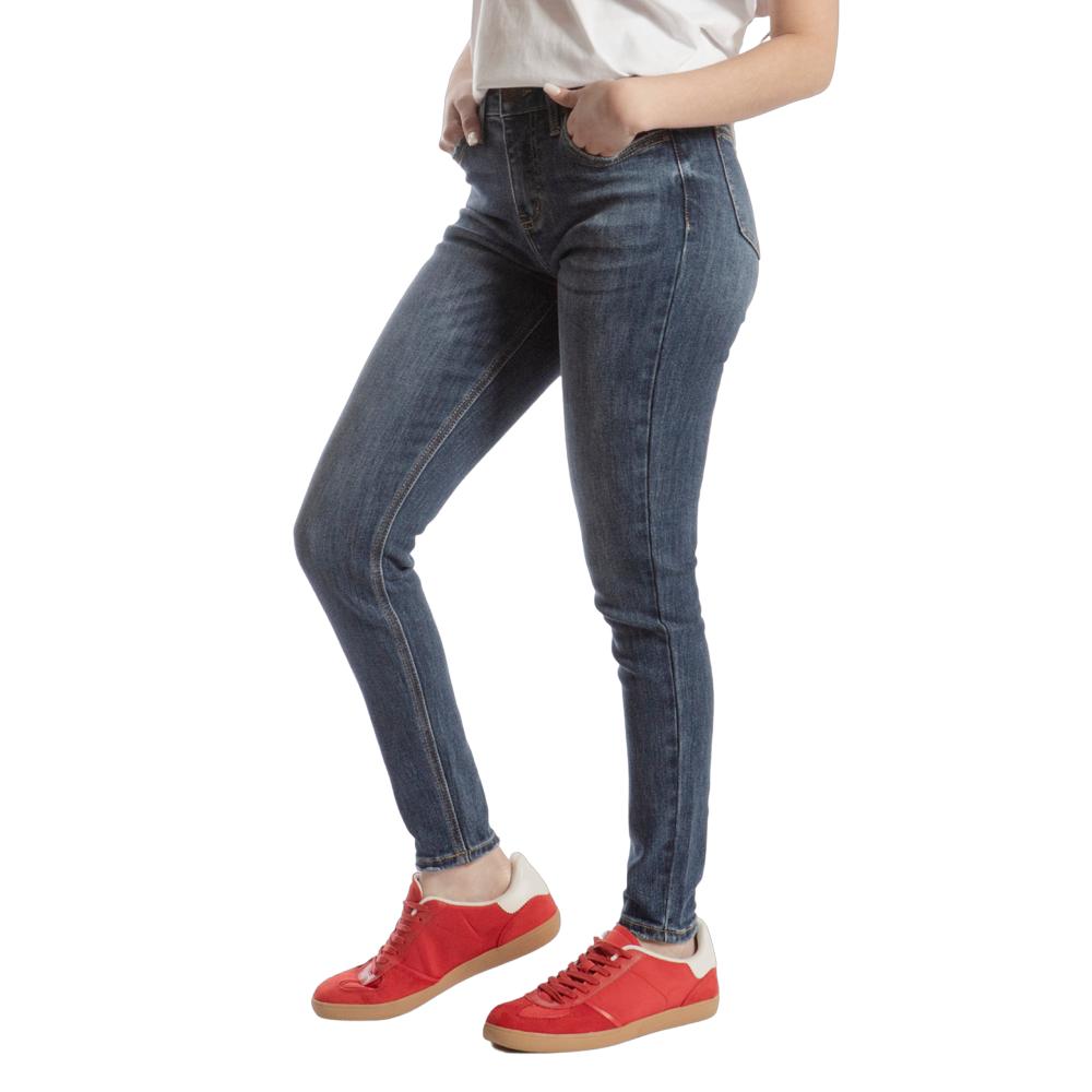 Foto 4 pulgar | Pantalón High Rise Skinny Mujer Balam Bl7085 Azul Oscuro