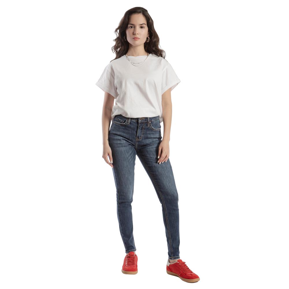 Foto 5 pulgar | Pantalón High Rise Skinny Mujer Balam Bl7085 Azul Oscuro