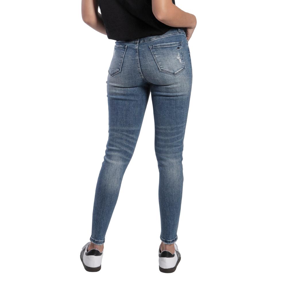 Foto 3 pulgar | Pantalón High Rise Skinny Mujer Balam Bl7082 Azul
