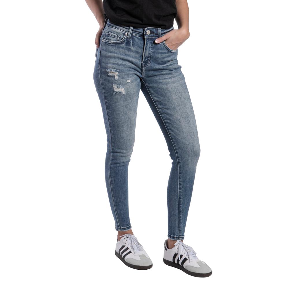 Foto 4 pulgar | Pantalón High Rise Skinny Mujer Balam Bl7082 Azul