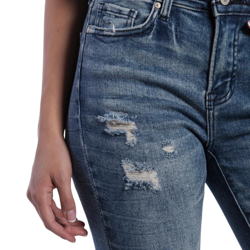 Foto 5 pulgar | Pantalón High Rise Skinny Mujer Balam Bl7082 Azul