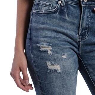 Foto 4 | Pantalón High Rise Skinny Mujer Balam Bl7082 Azul