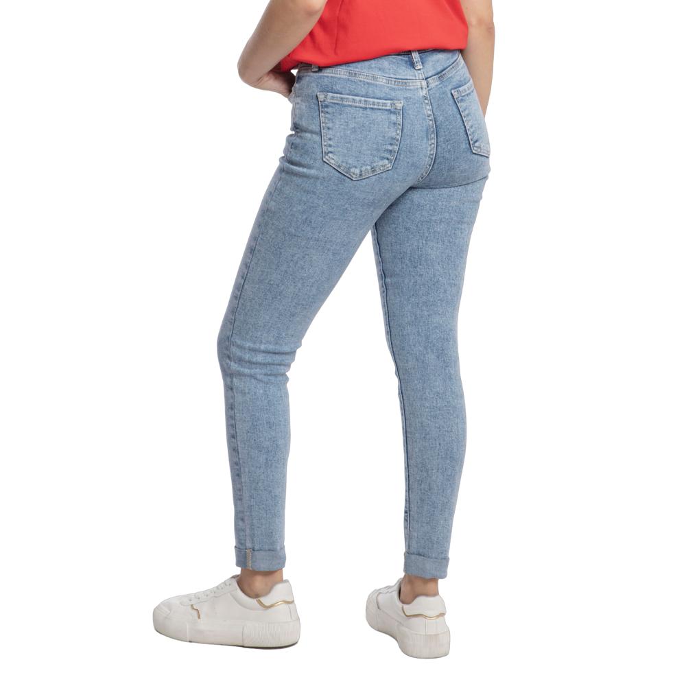 Foto 3 pulgar | Pantalón High Rise Skinny Mujer Balam Bl7047 Azul