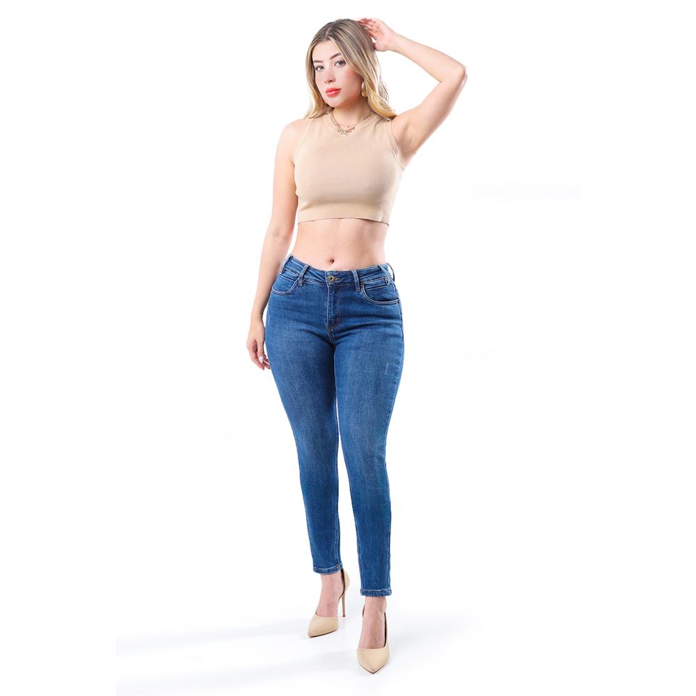 Foto 2 pulgar | Jeans Skinny Con Strech / Juvenil, 1643 (azul Medio) Azul