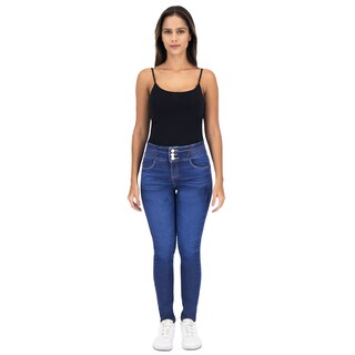 Foto 3 | Pantalón Skinny Britos Jeans Mujer Mezclilla Azul 025585