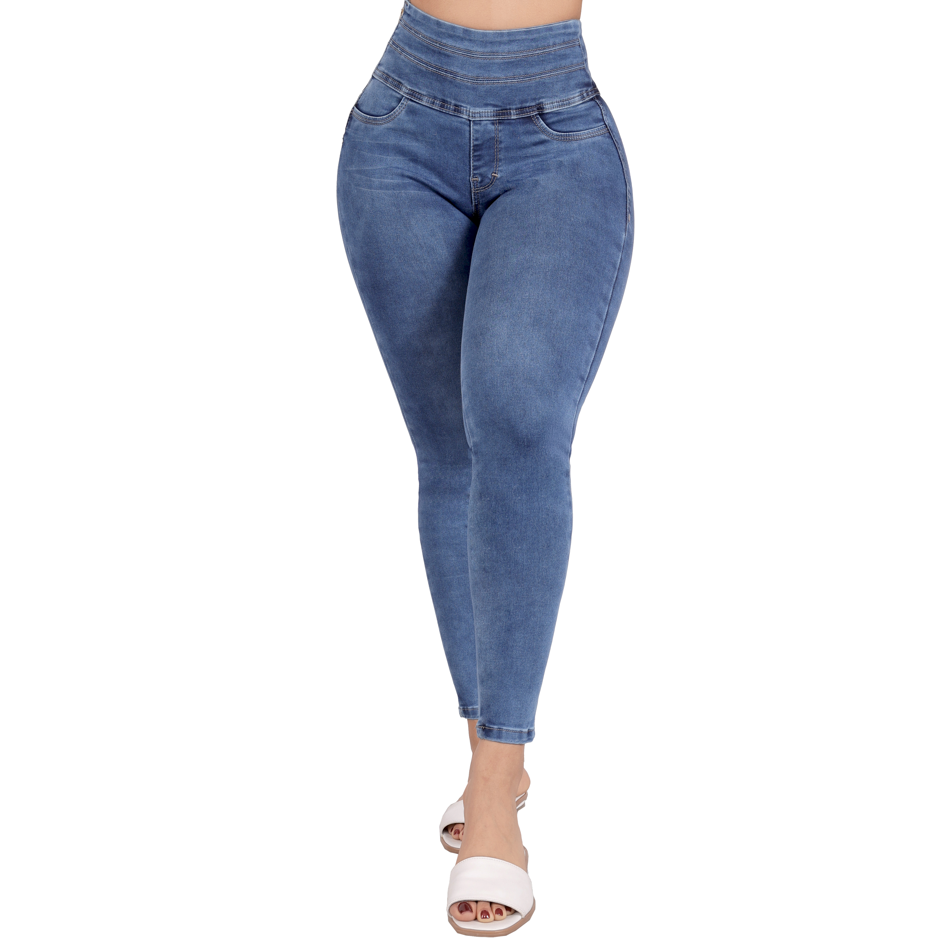 Foto 2 pulgar | Sea Brazil - Jeans Elásticos Con Cierre Para Mujer, Corte Colombiano