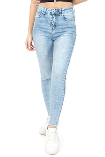 Foto 1 | Jeans Para Mujer Skinny Básico Deslavado Quarry