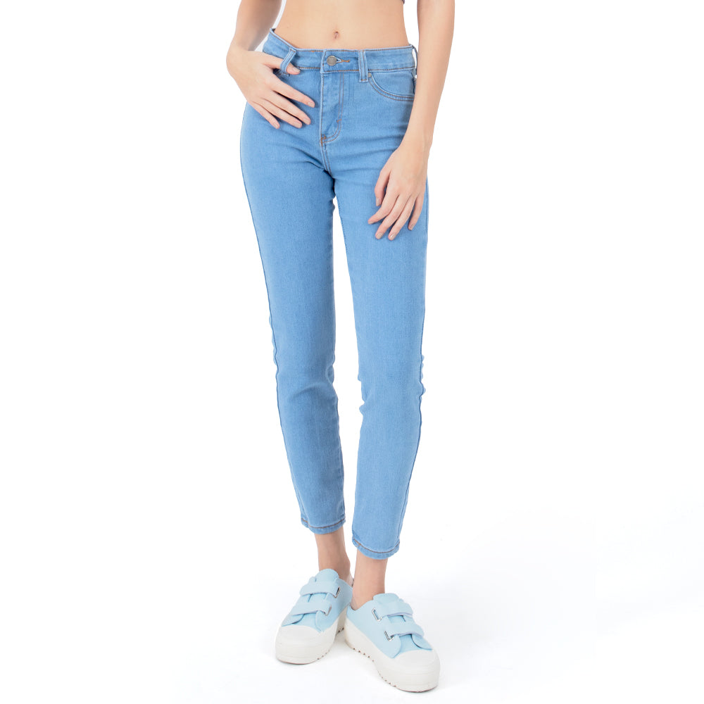 Foto 2 pulgar | Jeans High Waist 5 Bolsas Para Mujer