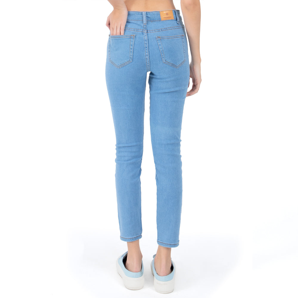 Foto 4 pulgar | Jeans High Waist 5 Bolsas Para Mujer