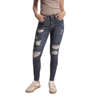 Foto 1 | Pantalón High Rise Skinny Mujer Balam Bl7114 Azul Oscuro