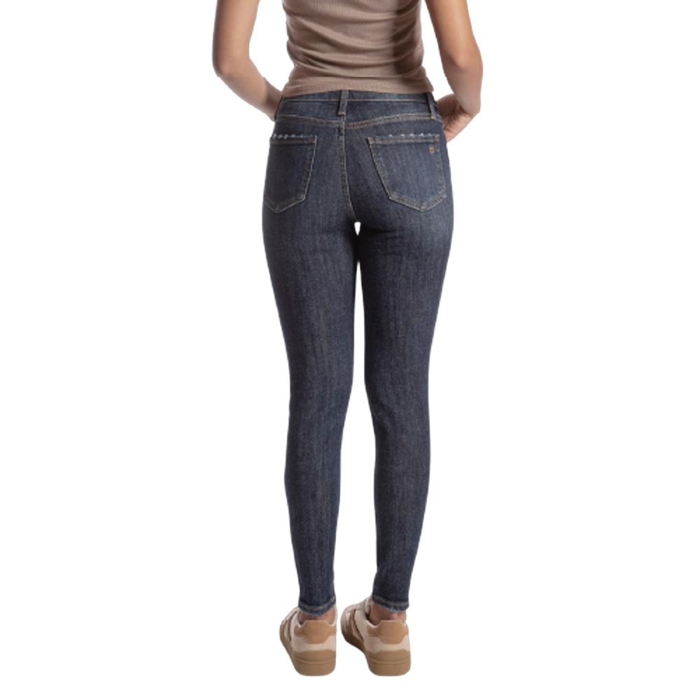 Foto 3 pulgar | Pantalón High Rise Skinny Mujer Balam Bl7114 Azul Oscuro