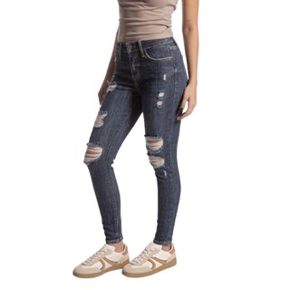 Foto 3 | Pantalón High Rise Skinny Mujer Balam Bl7114 Azul Oscuro