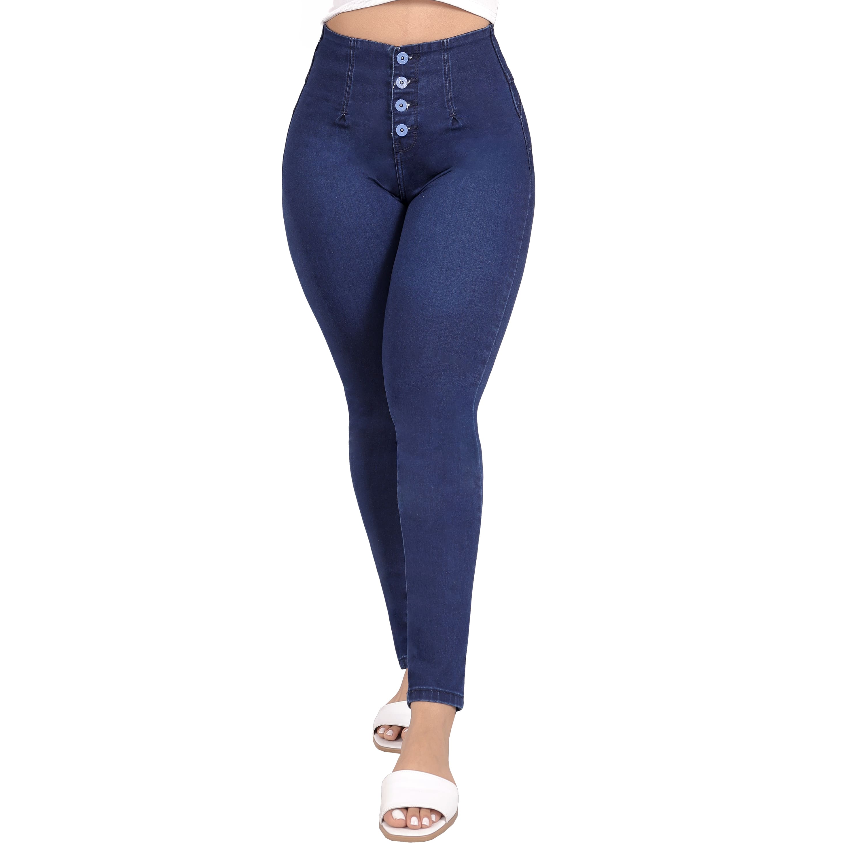 Foto 1 | Jeans Para Mujer – Corte Colombiano, Tela Elástica, Realce De Glúteos, Cintura Alta