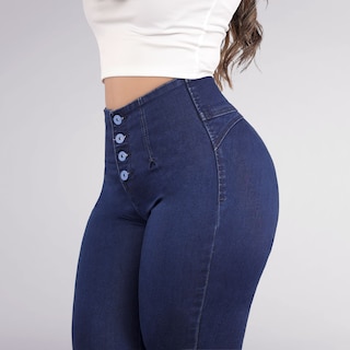 Foto 2 | Jeans Para Mujer – Corte Colombiano, Tela Elástica, Realce De Glúteos, Cintura Alta