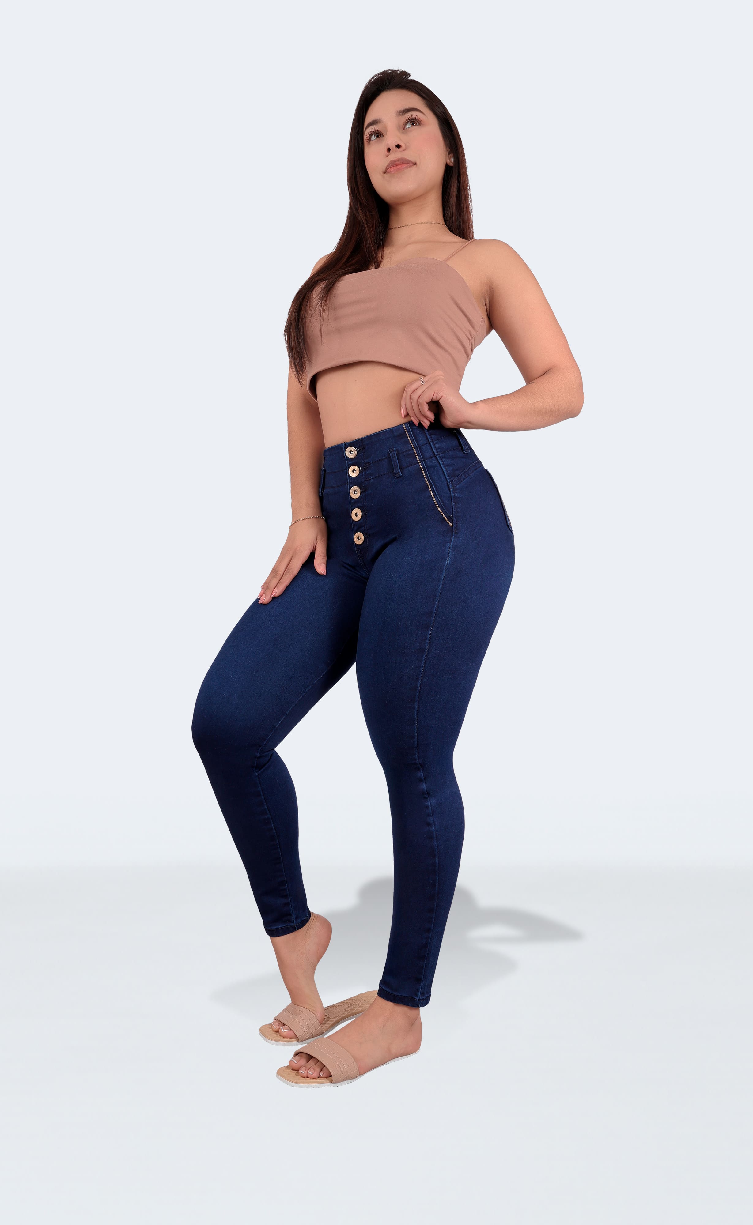 Foto 5 pulgar | Jeans Para Mujer – Corte Colombiano, Tela Elástica, Realce De Glúteos, Cintura Alta 3921/02