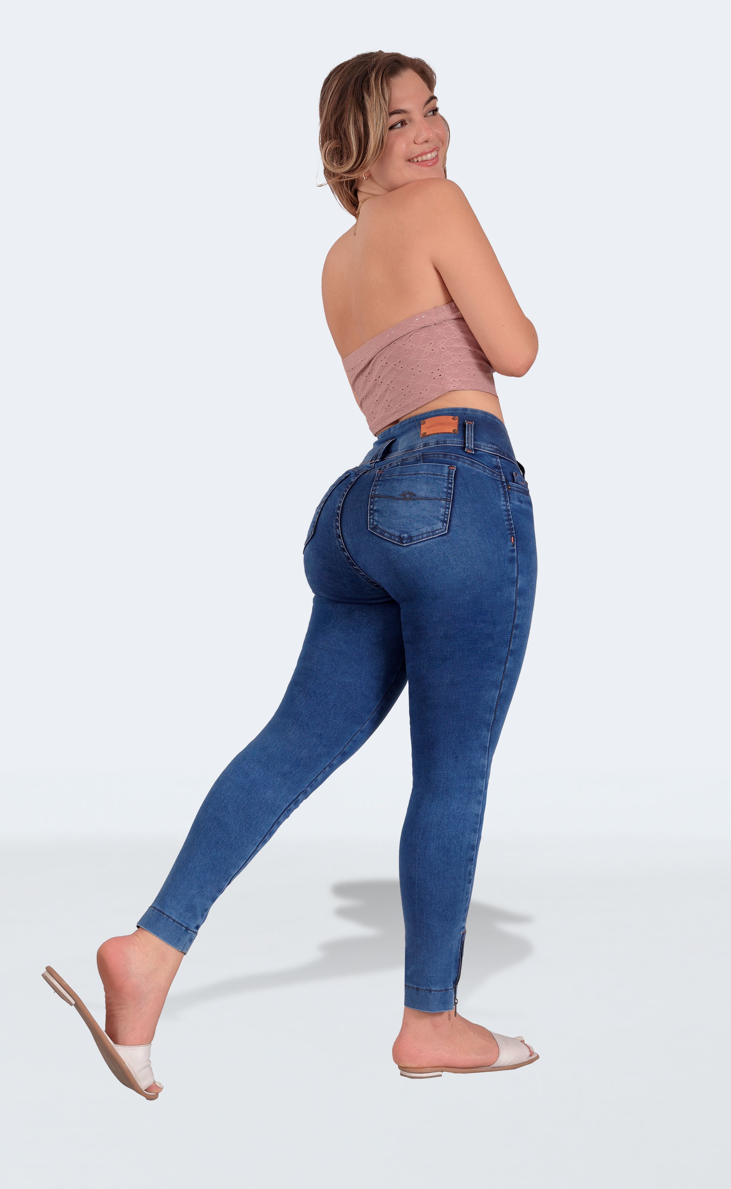 Foto 5 pulgar | Jeans Colombianos Mujer Con Faja Y Realce De Glúteos - Sea Brazil 3966/04