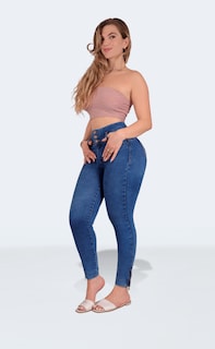 Foto 5 | Jeans Colombianos Mujer Con Faja Y Realce De Glúteos - Sea Brazil 3966/04
