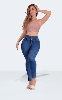Foto 6 | Jeans Colombianos Mujer Con Faja Y Realce De Glúteos - Sea Brazil 3966/04