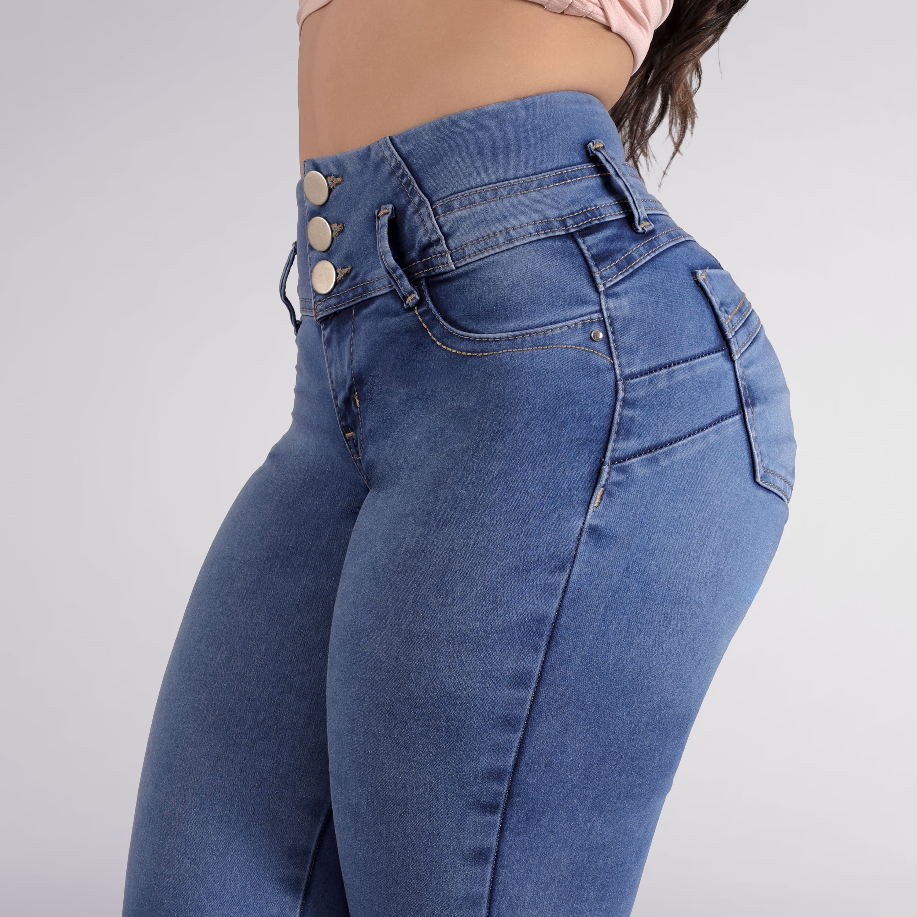 Foto 2 | Jeans Colombianos Mujer Con Faja Y Realce De Glúteos - Sea Brazil 3735/04