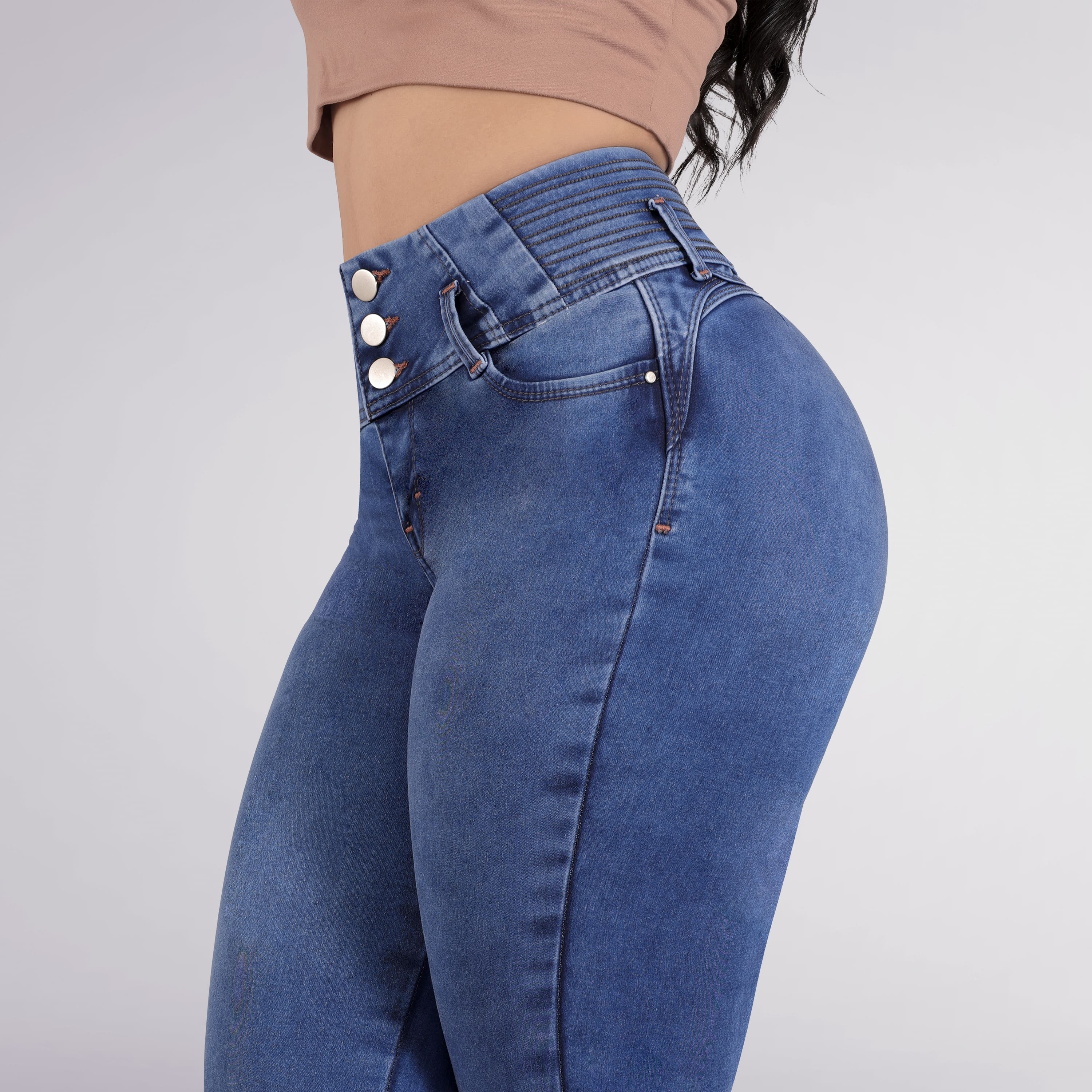 Foto 3 pulgar | Jeans Colombianos Skinny Sea Brazil Para Mujer 2598/01