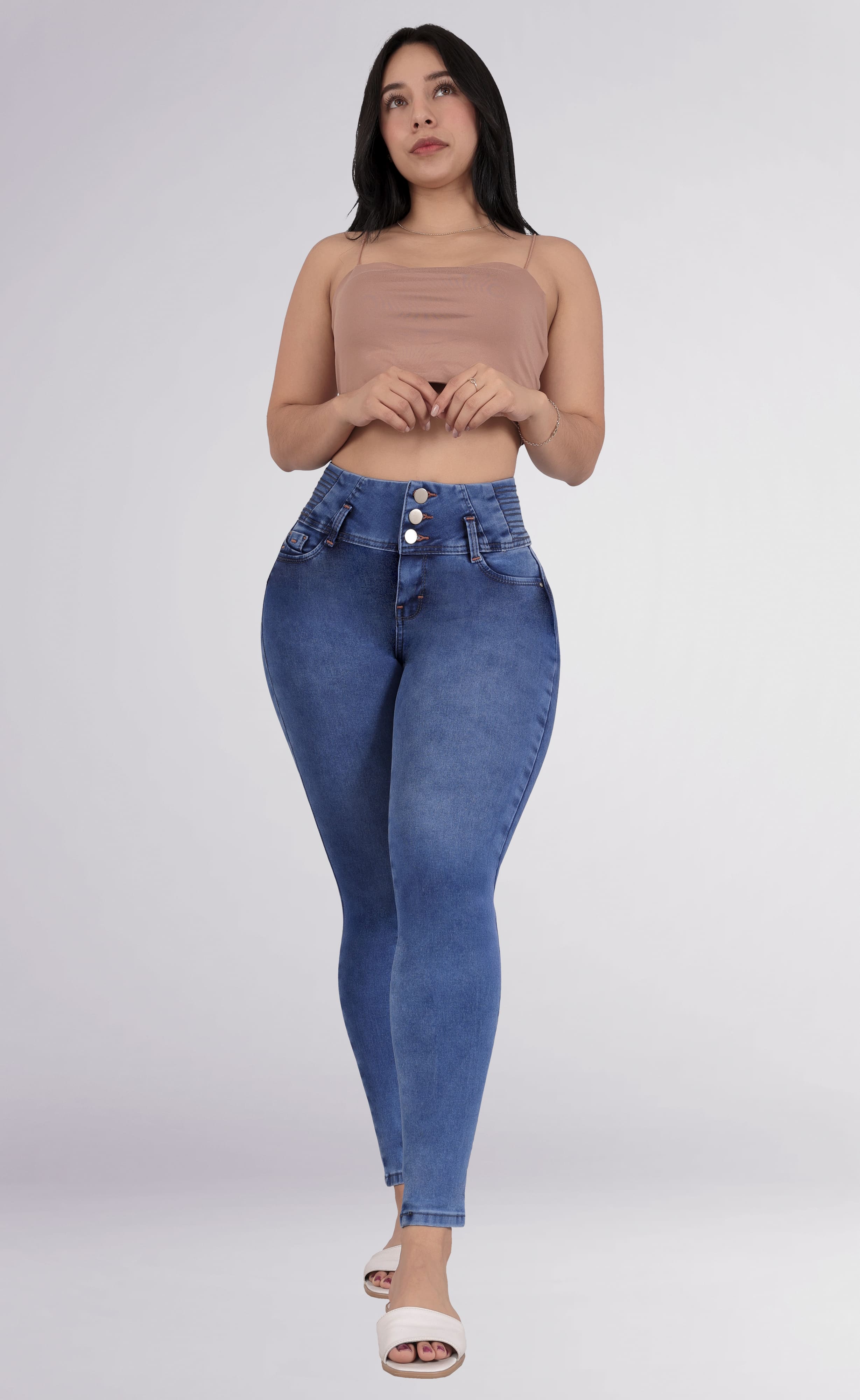 Foto 5 pulgar | Jeans Colombianos Skinny Sea Brazil Para Mujer 2598/01