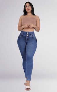 Foto 4 | Jeans Colombianos Skinny Sea Brazil Para Mujer 2598/01