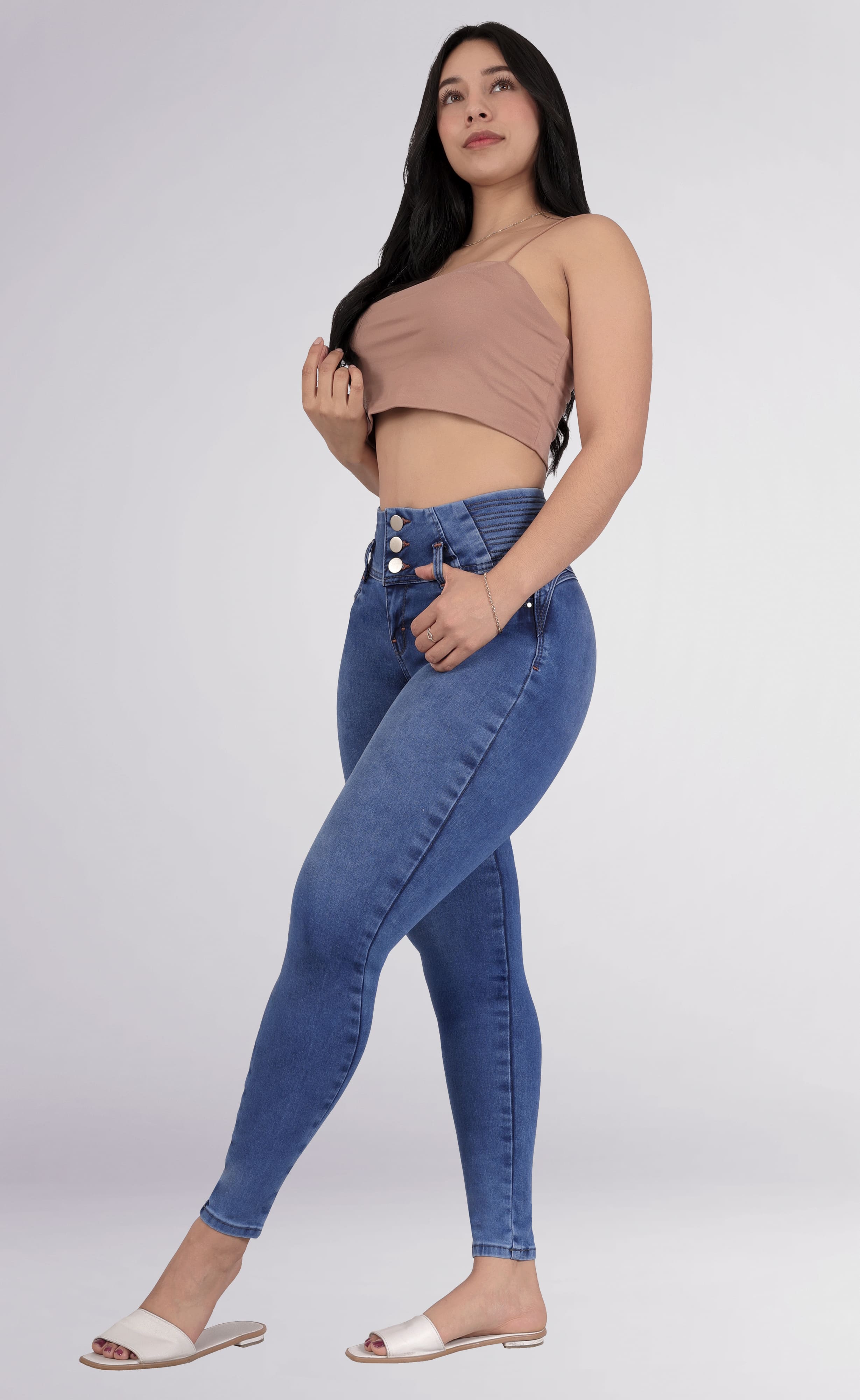 Foto 6 pulgar | Jeans Colombianos Skinny Sea Brazil Para Mujer 2598/01