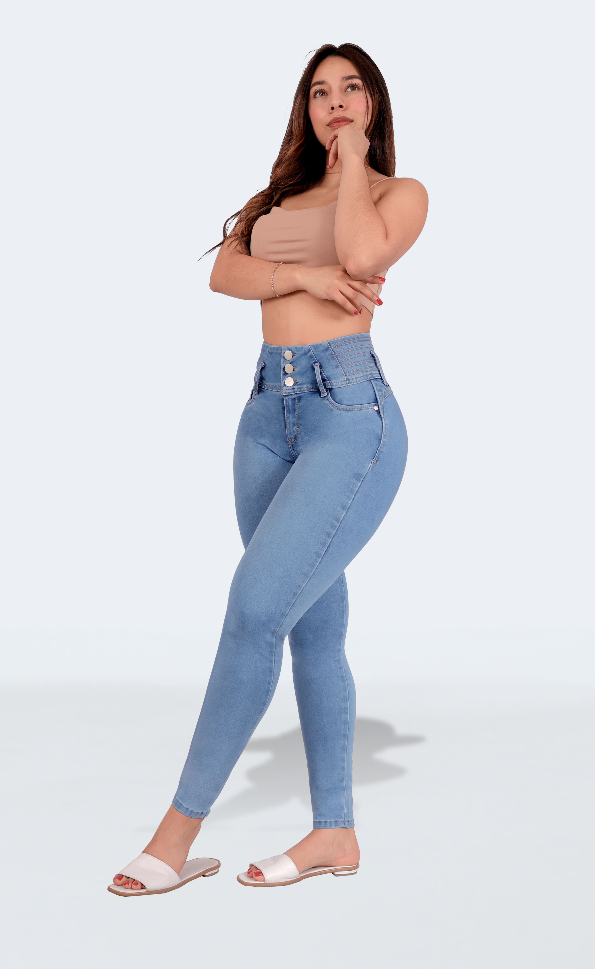 Foto 8 pulgar | Jeans Colombianos Skinny Sea Brazil Para Mujer 2598/05