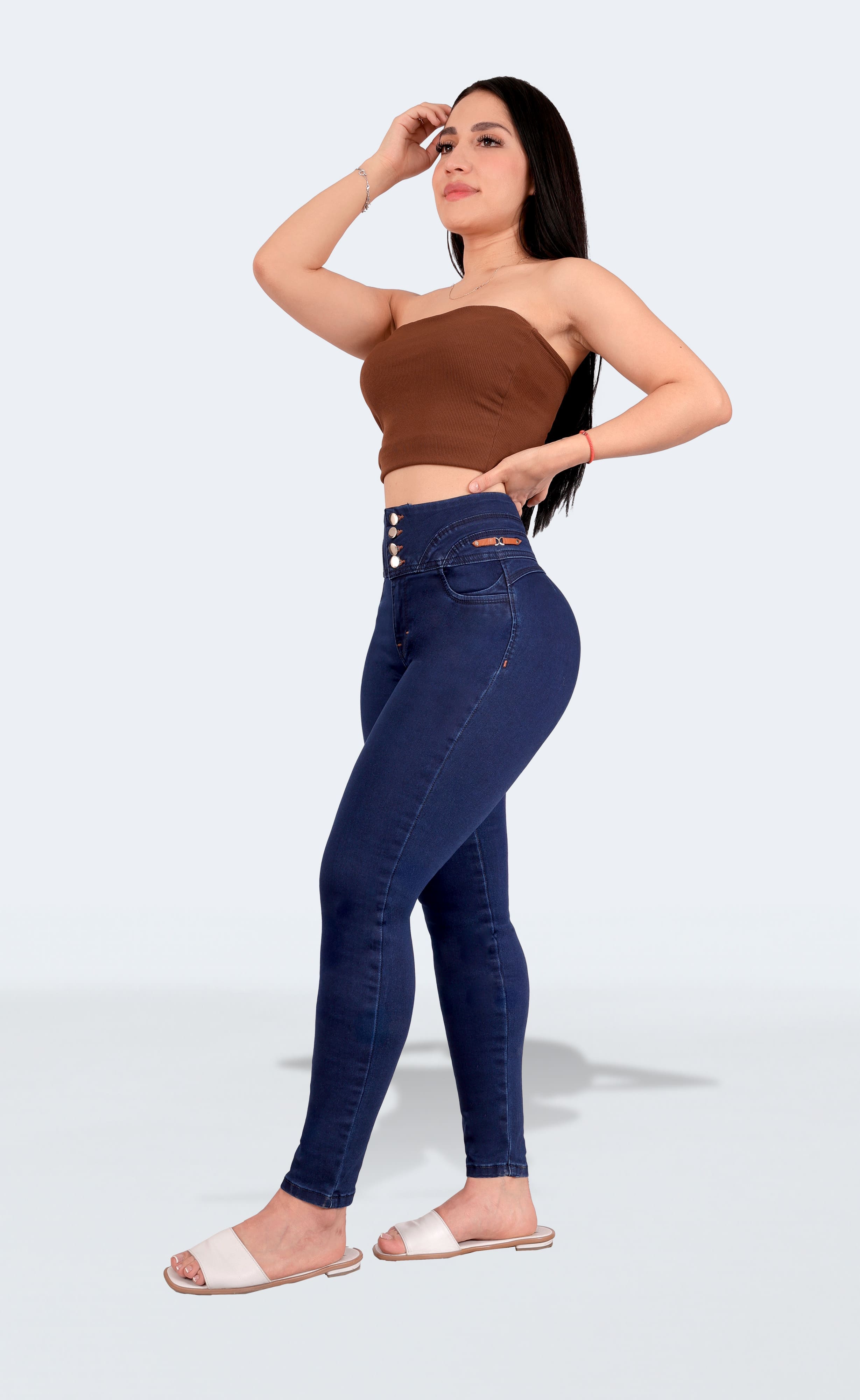 Foto 9 pulgar | Jeans Colombianos Skinny Sea Brazil Para Mujer