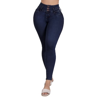 Foto 1 | Jeans Para Mujer – Corte Colombiano, Tela Elástica, Realce De Glúteos, Cintura Alta 3786/02
