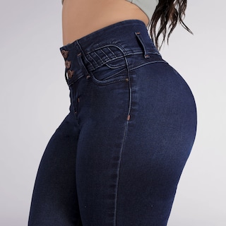 Foto 2 | Jeans Para Mujer – Corte Colombiano, Tela Elástica, Realce De Glúteos, Cintura Alta 3786/02